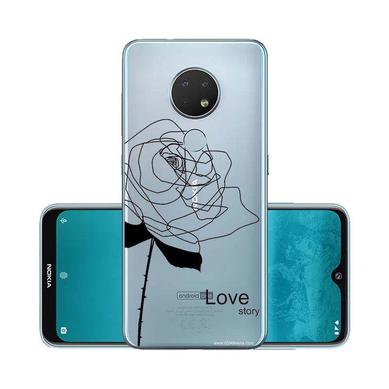 W054 Прозрачный чехол для nokia 7,2 6,2 Чехол Мягкий DIY окрашенный Прозрачный чехол для nokia 4,2 3,2 2,2 чехол бампер Coque nokia 7,2 nokia 6,2 - Цвет: W054