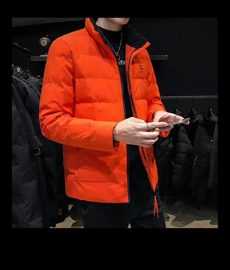Cotton-padded Clothes MEN'S Coat Winter New Style Korean-style Trend Short Casual Slim Fit down Jacket Cotton-padded Clothe
