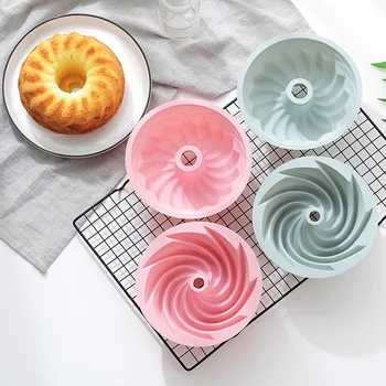 

4PC Silicone Cupcake Baking Dish No-Stick Baking Pan 6 Inch Cake Mold Round Large Muffin Pan Form Bakery Baking Bakeware