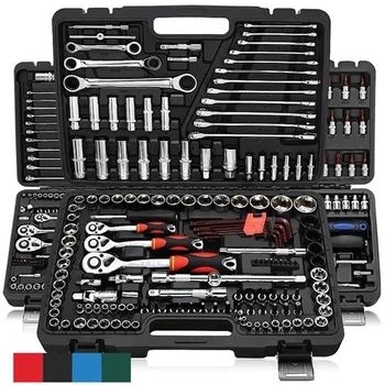

46 Pcs/Set Multifunctionl Ratchet Wrench Set Professional Mechanic Repair Tools Combination Kit with Carry Case for Auto Repair