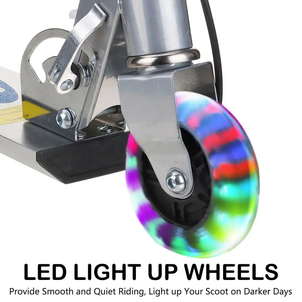 Светодиодный фонарь для детского скутера на открытом воздухе, регулируемый светильник, 3 колеса, складной, алюминиевый сплав, для улицы, для детей, для спорта, подарок для ребенка