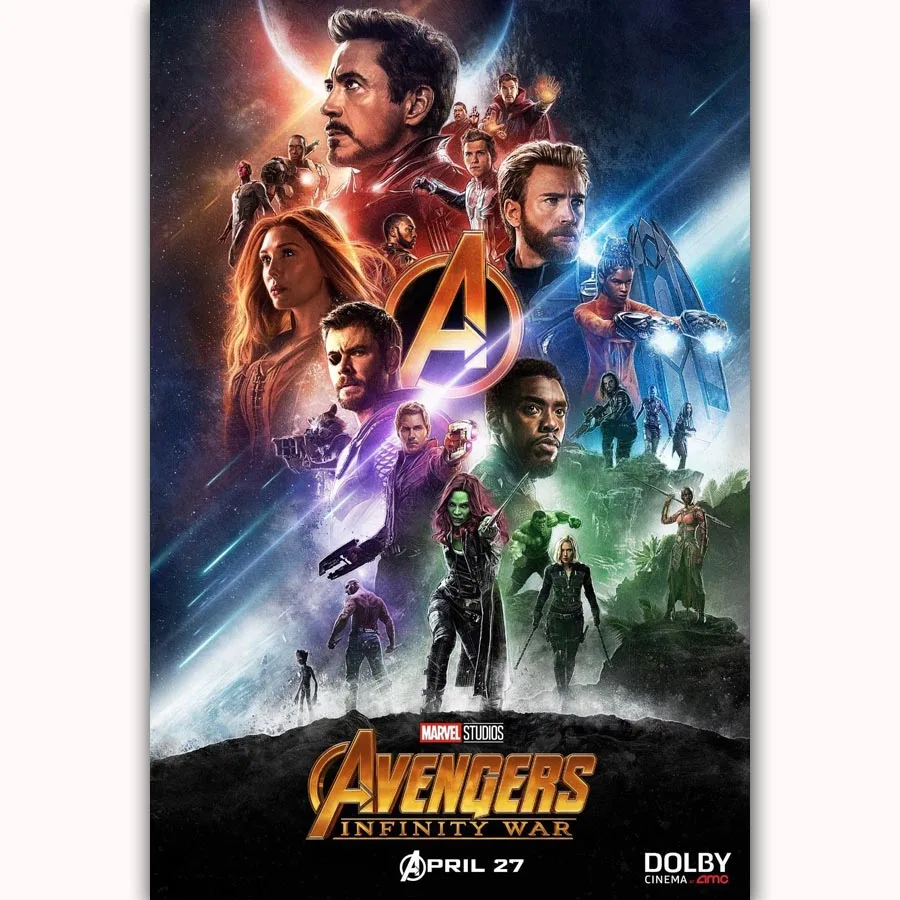 MQ3538 хит, Мстители, Бесконечная война, Мстители 3, фильм MARVEL, художественный плакат, Шелковый Холст, украшение для дома, Настенная картина, печать - Цвет: Avengers Infinity 09