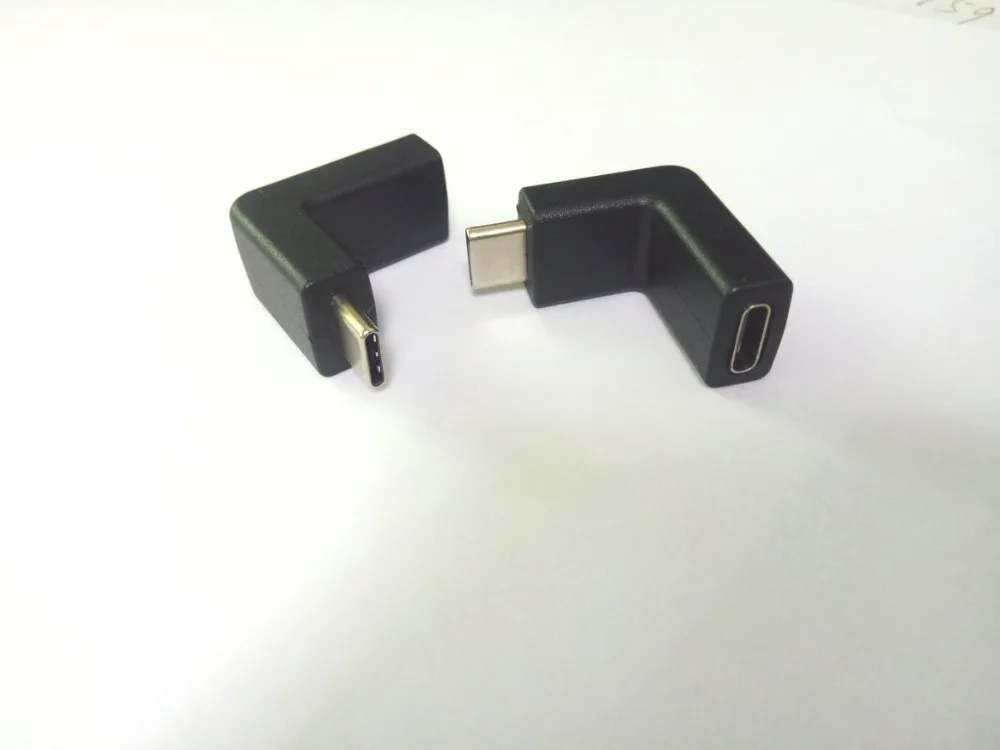 400 шт. локоть под прямым углом USB-C USB 3,1 type C мужчин и женщин удлинитель