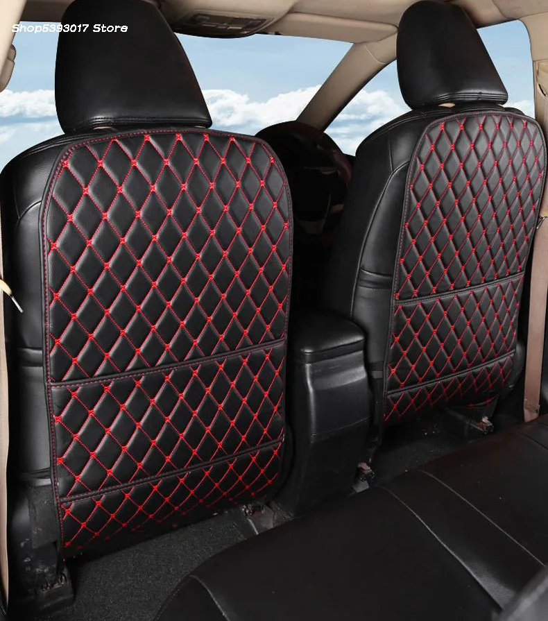 Автомобильный кожаный защитный чехол для спинки сиденья, анти-кик, коврики, аксессуары для подушек, все включено, коврик для Volkswagen VW Touran