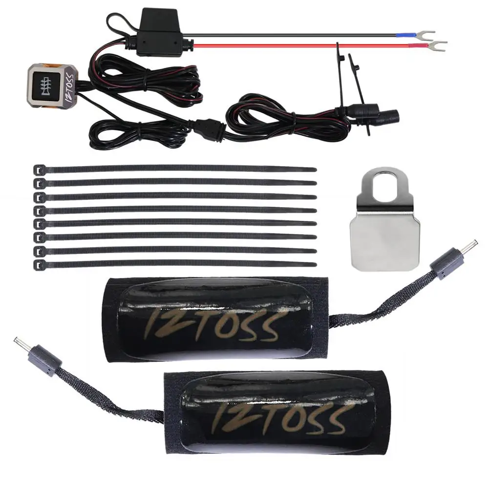 12V мотоцикл с подогревом ручки руля с проводами и переключатель подогреватель пусковой площадки Наборы 30-36 мм Аксессуары для мотоциклов