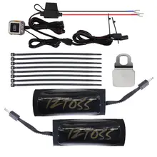 12V мотоцикл с подогревом ручки руля с проводами и переключатель подогреватель пусковой площадки Наборы 30-36 мм Аксессуары для мотоциклов