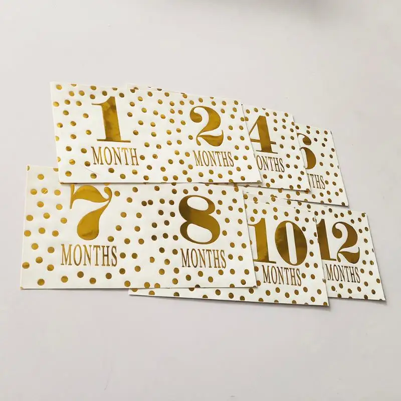 12 шт ежемесячные наклейки для новорожденного ребенка для беременных женщин 1-12 месяцев, памятная карта памяти, реквизит для фотосессии, памятная карта для детей