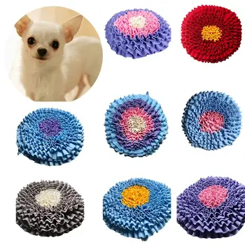 

Dog Round Sniffing Training Mat Dog Washable Puzzle Training Blanket Pet Multicolor Nasal Congestion Mat Dog Toys Accessories