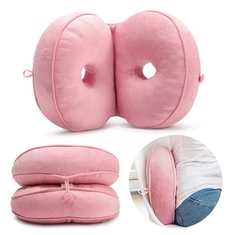 

Plush Cushion, Dual Comfort Cushion, Folding Pillow Lift Hips Up Seat Cushion, Beautiful Butt Latex Buttocks Seat Cushion for Or