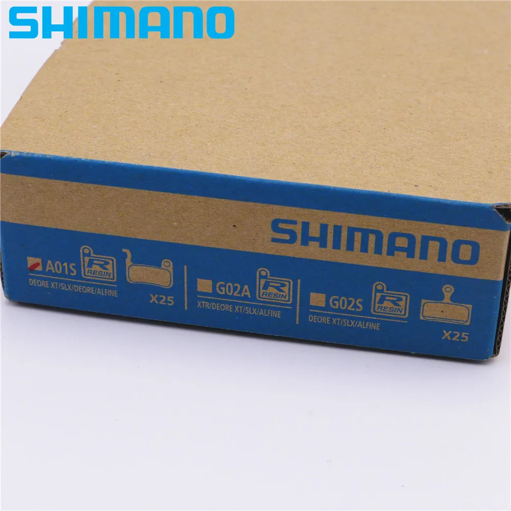 Оригинальные SHIMANO A01S MTB дисковые Тормозные колодки из смолы для BR-M975/M775/M596/M595/M665
