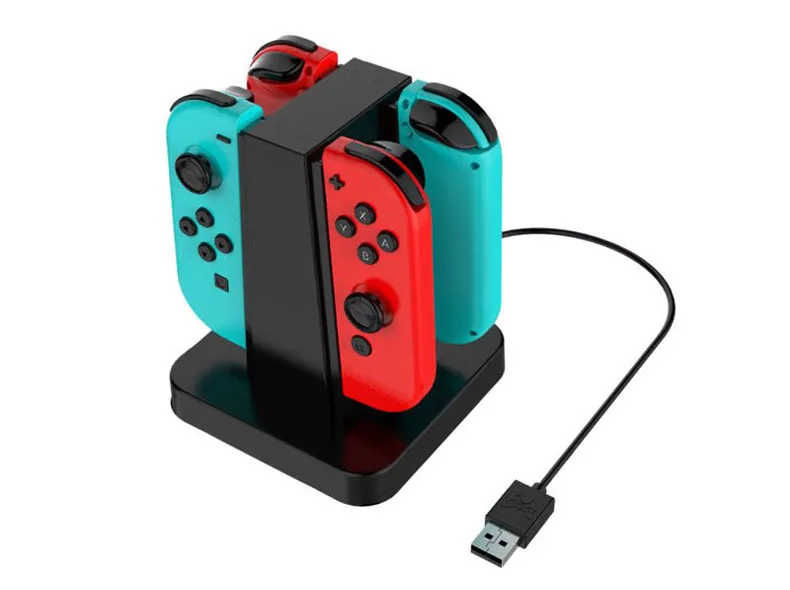 В настоящее время nintendo Switch ручка зарядное устройство NS четыре достаточно Joy Con ручка сиденье зарядки набор