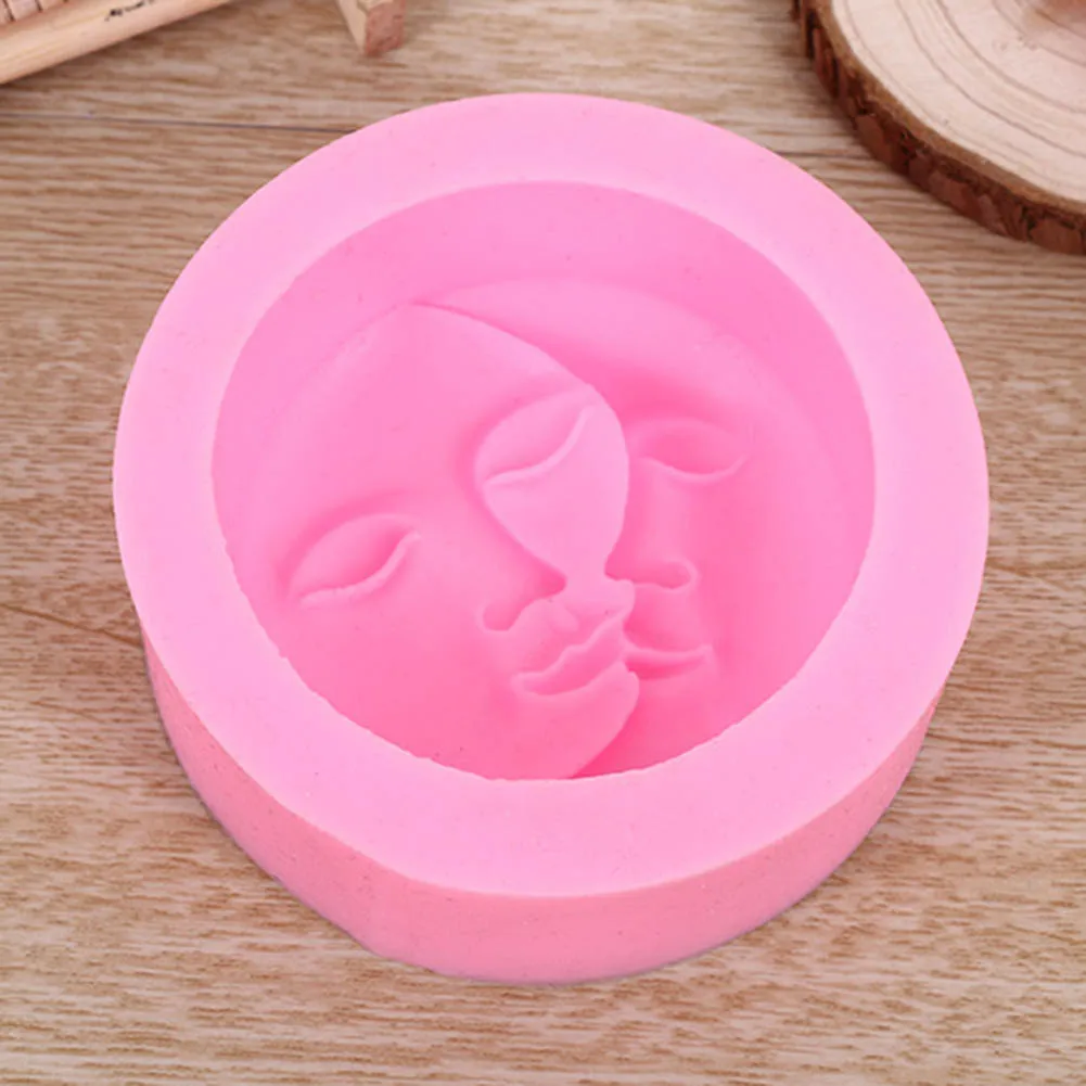 Sun Moon Faces силиконовые формы для мыла Ремесло DIY мыло ручной работы испечь плесень инструмент OCT998