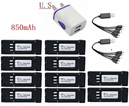 Обновленная батарея 850mAH 3,7 V Lipo зарядное устройство для E58 JY019 S168 для радиоуправляемого квадрокоптера запасные части 3,7 v батарея радиоуправляемого дрона - Цвет: Бургундия