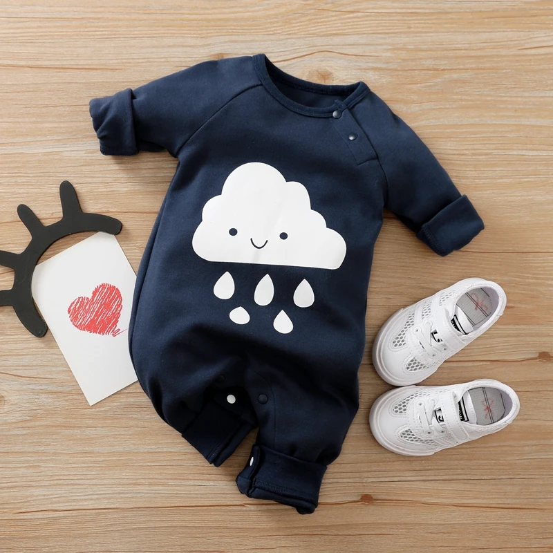 PatPat 2020 New Spring and Autumn Baby Moon and Cloud Jumpsuit for Baby Unisex BodySuits Clothes