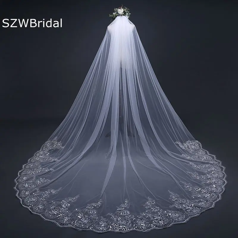 

custom made 5 meter bridal veil