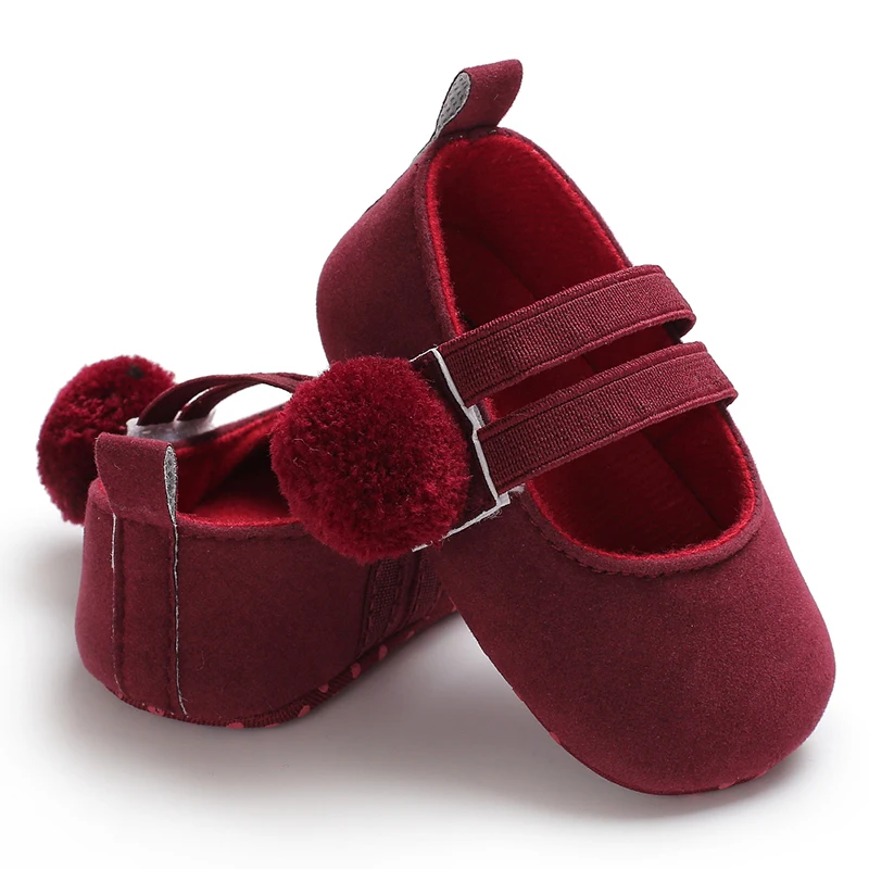 Baby Spring And Autumn Style Lovely Bow Solid Color Soft Sole Princess Shoes 0-18 Months Newborn Baby Casual Walking Shoes