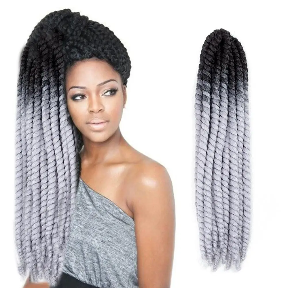 

MERISIHAIR Mambo Twist NO CORNROWS CROCHET BRAIDS synthetic Hair high temperature fiber braid Crochet Hair extension