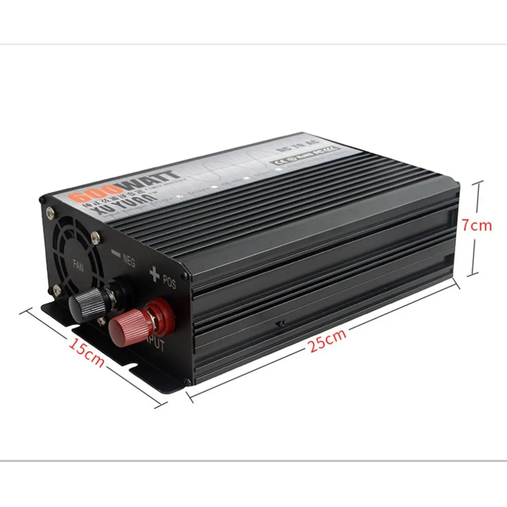 3000W 12 V-220 V автомобильный Мощность преобразователь Зарядное устройство адаптер с немодулированным синусоидальным сигналом с вилкой европейского стандарта, интеллигентая(ый) защиты