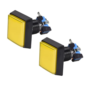 

uxcell Game Push Button 50x50 Square 12V LED Illuminated Push Button Yellow 2pcs