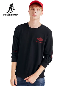 

Pioneer Camp Casual Hoodies Men Crew Neck Black Grey O Neck Pullover Streetwear Sweatshirt Male AWY901300