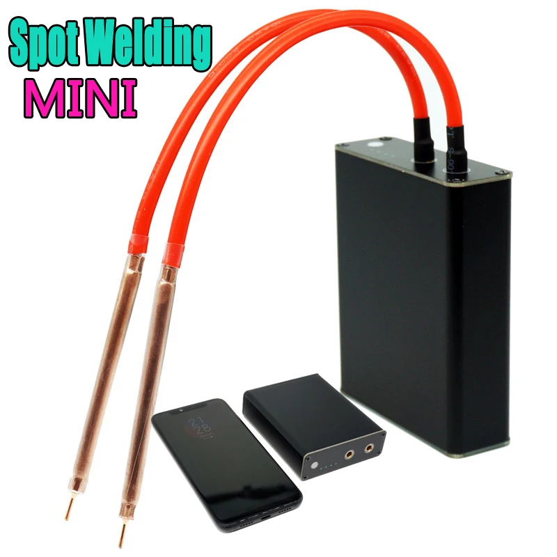 Ladieshow Mini soldadora por puntos port/átil DIY transistor soldador por puntos con bol/ígrafo de soldadura bater/ía de litio 18650 para condensador