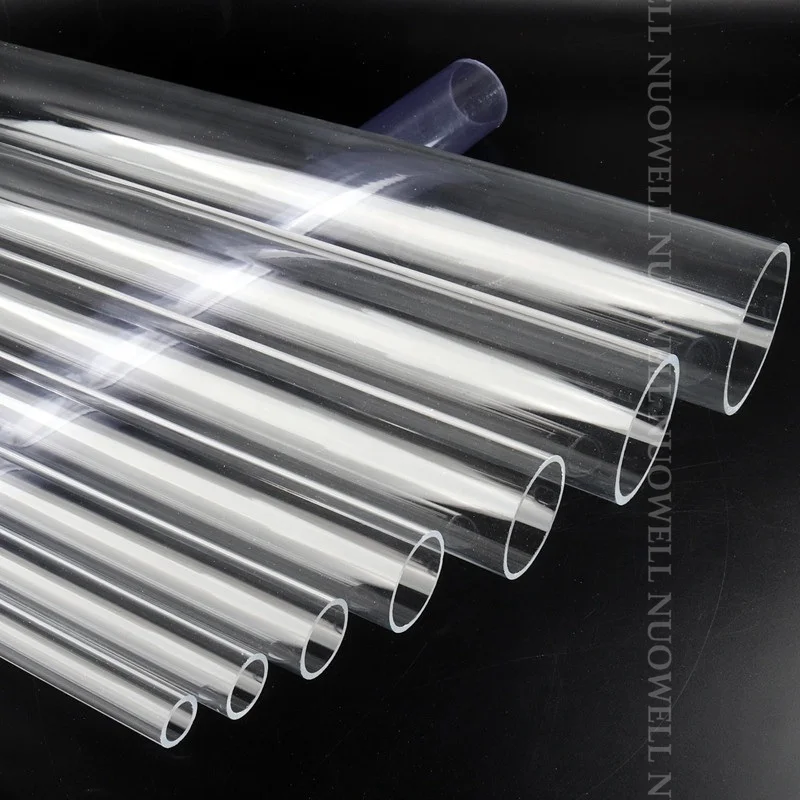 1Pc 49~50cm Long O.D 16~110mm Transparent Acrylic Pipe PMMA Organic Glass Tube Aquarium Accessoires Pipe Fittings Acrylic Tube
