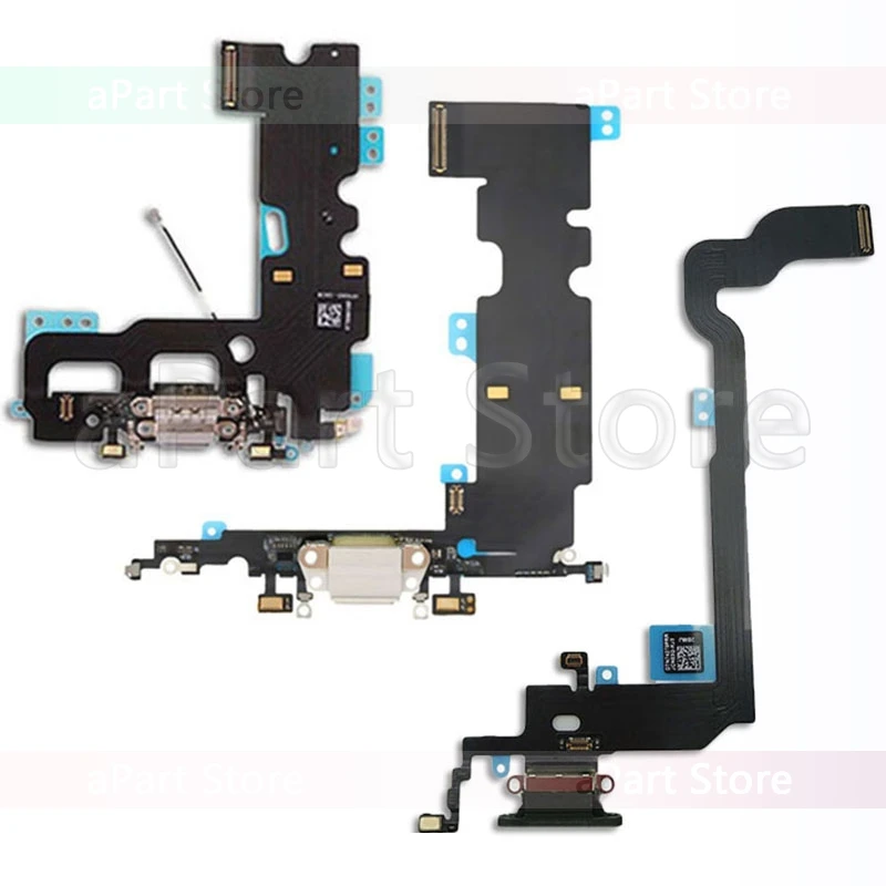 Bottom Dock Charging Flex For iPhone Xs Max X XR 7 8 Plus USB Charger Board Port Connector Mic Cable Replacement | Мобильные
