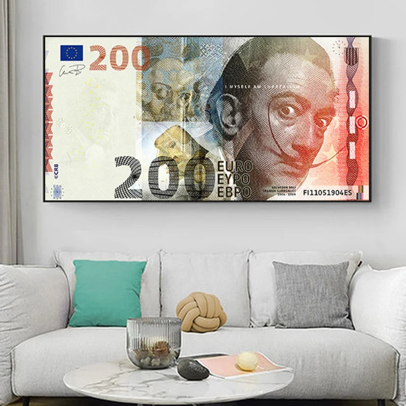 Портрет Сальвадора Дали 200 евро знаменитый настенный художественный холст