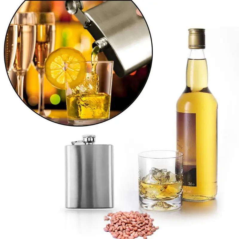 cheap Stainless Steel hip Hip Flask Alcohol Fishing Picnic Wine Bottle Water Pot Kettle Jug Hip Flask Matara Whiskey Bridesmaid Gift
