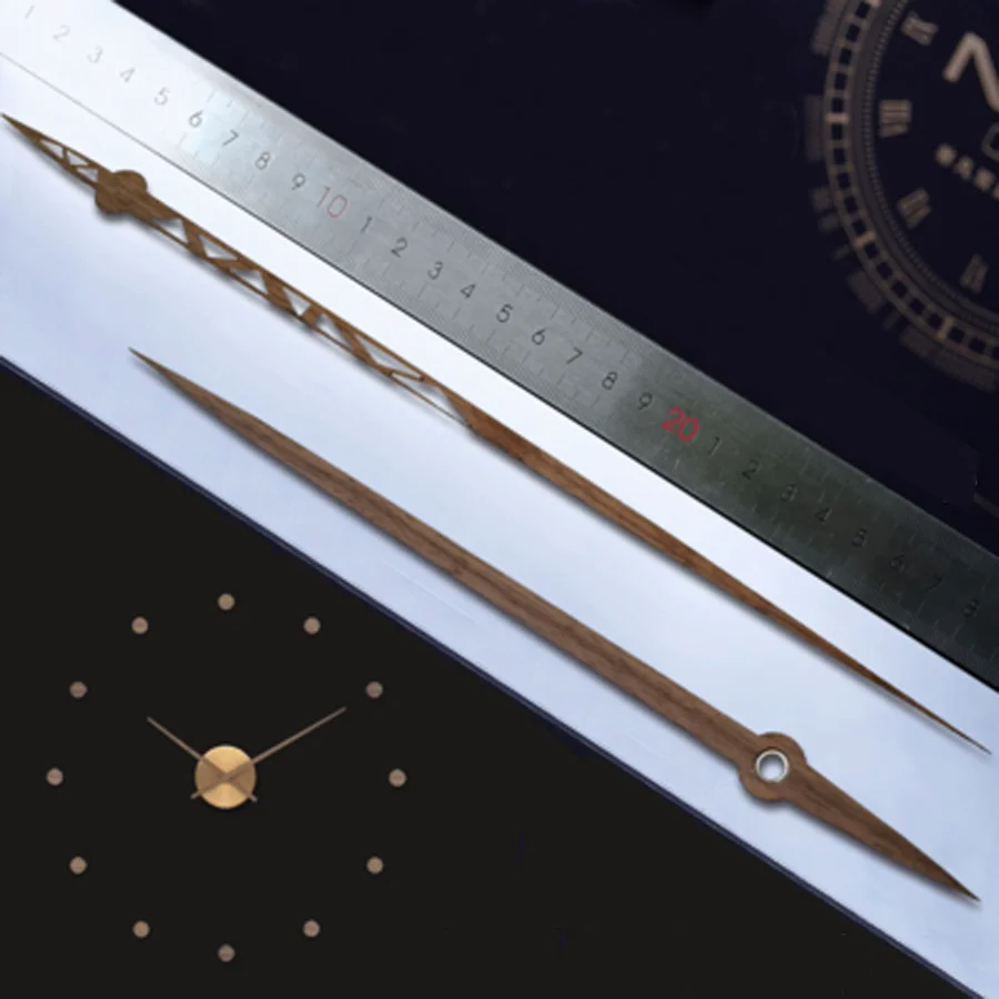 

Large Solid Wood Clock Hands DIY Home Decor Accessories Wooden Clock Pointer Repair Parts Replacement Tools Suitable for 20 inch