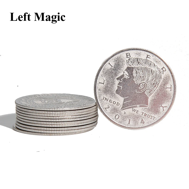 5PcsSuperThinPalmingCoinsHalfDollarVersionMagicTricks