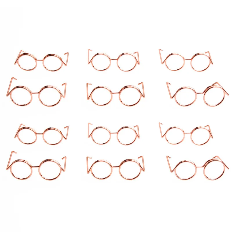 Plush Doll Accessories Doll Accessories Doll Eyewear Accessories 2 Pcs Small Fashion Glass BJD Dolls Frame Lensless Retro Cool Doll Glasses 1/6 30cm Accessories