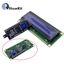 Модуль 5 в 1602 HD44780 с синим экраном, белый код 16x2, ЖК-дисплей с символами для Arduino, набор для самостоятельного изготовления IIC/I2C, адаптер последо...
