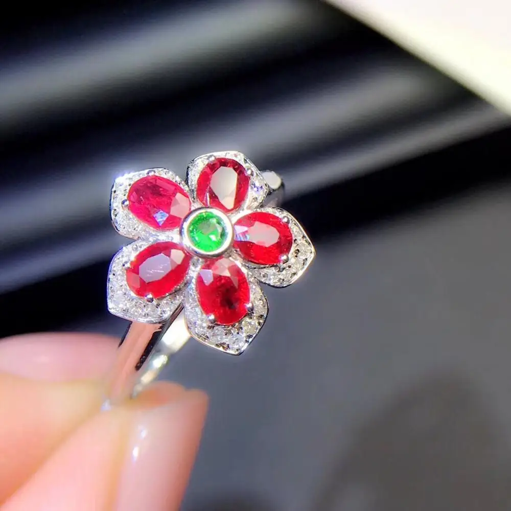 Ювелирные изделия из чистого 18 K Белый Золотой Настоящее с натуральным красным Рубином 1.5ct бриллианты ювелирные женские кольца для женщин тонкое кольцо