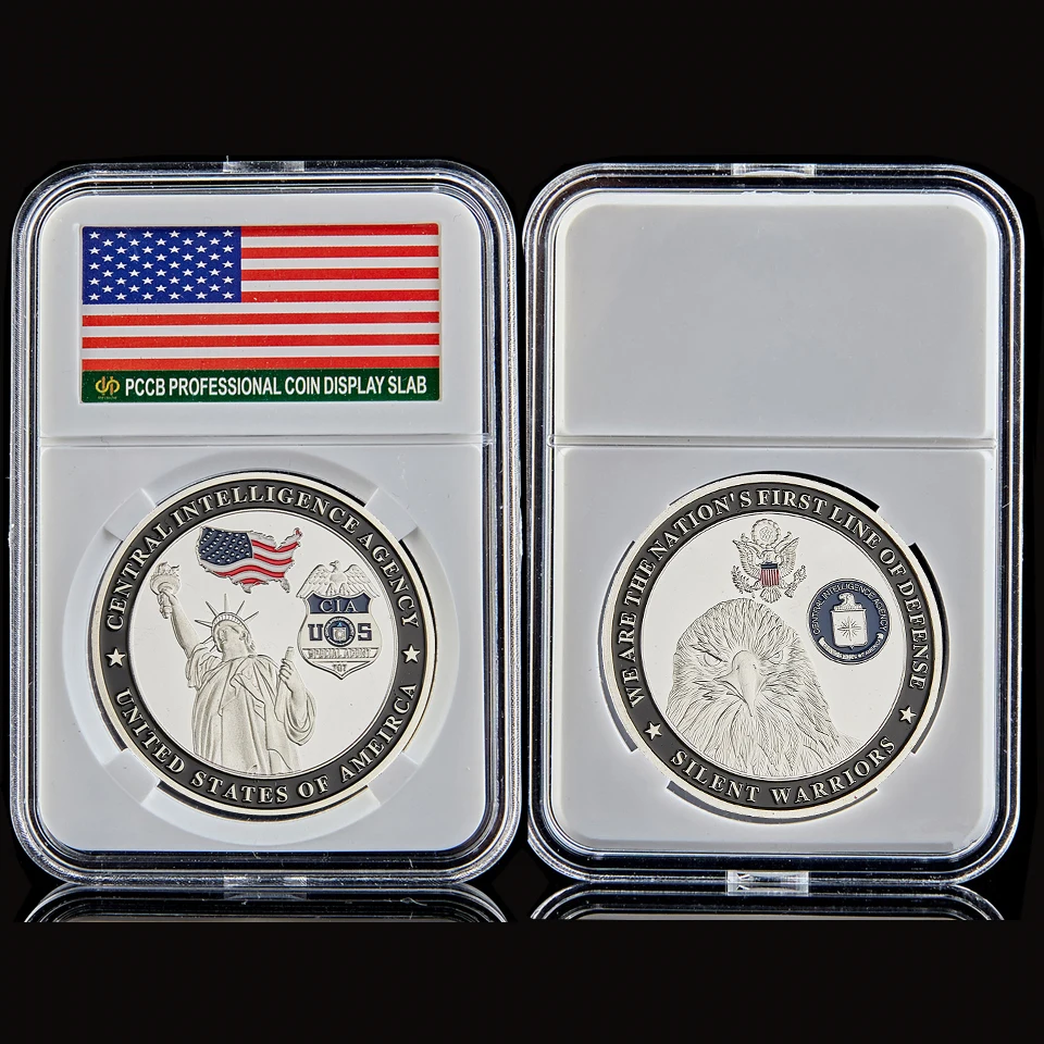 

USA Silver Collectible Coin We Are The Nation's First Line of Defense Silent Warriors Military Coin W/ Capsule Display