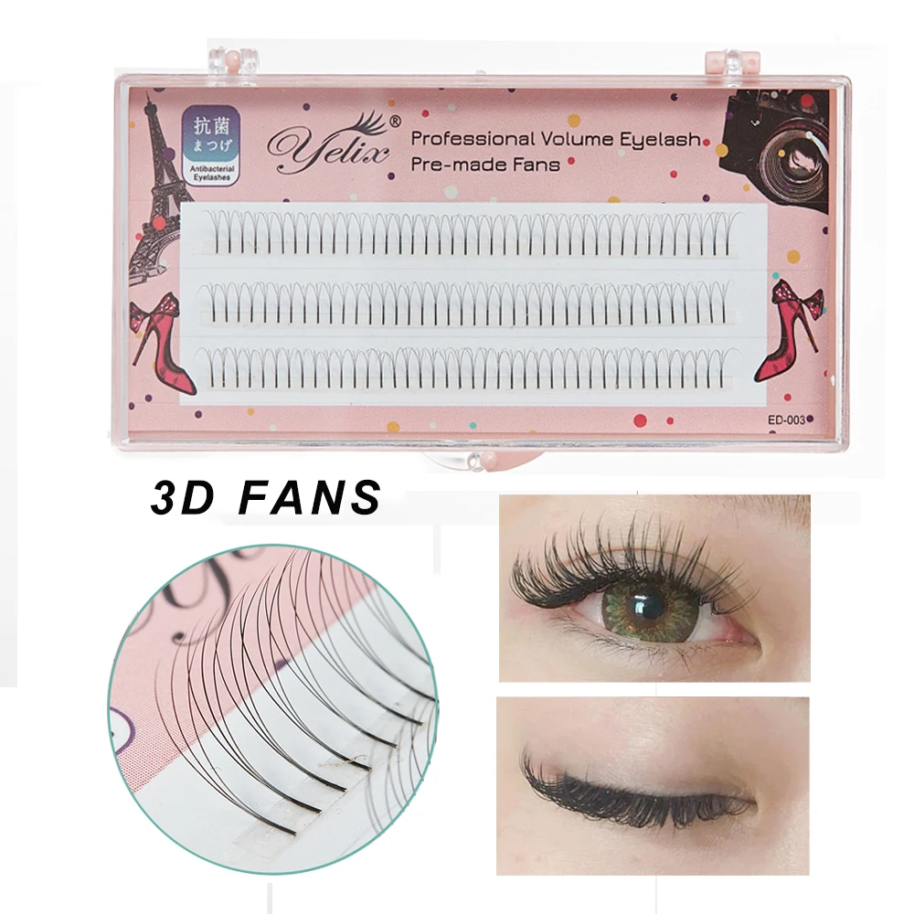 

3D Volume Eyelash Extensions Individual Eyelashes Cluster Premade Volume Fans C D Curl Eyelashes Bunches