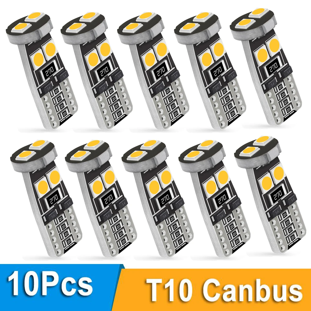 10x194 168 T10 W5W светодиодный 6SMD Canbus Error Free ламп супер яркий 3030 автомобильные