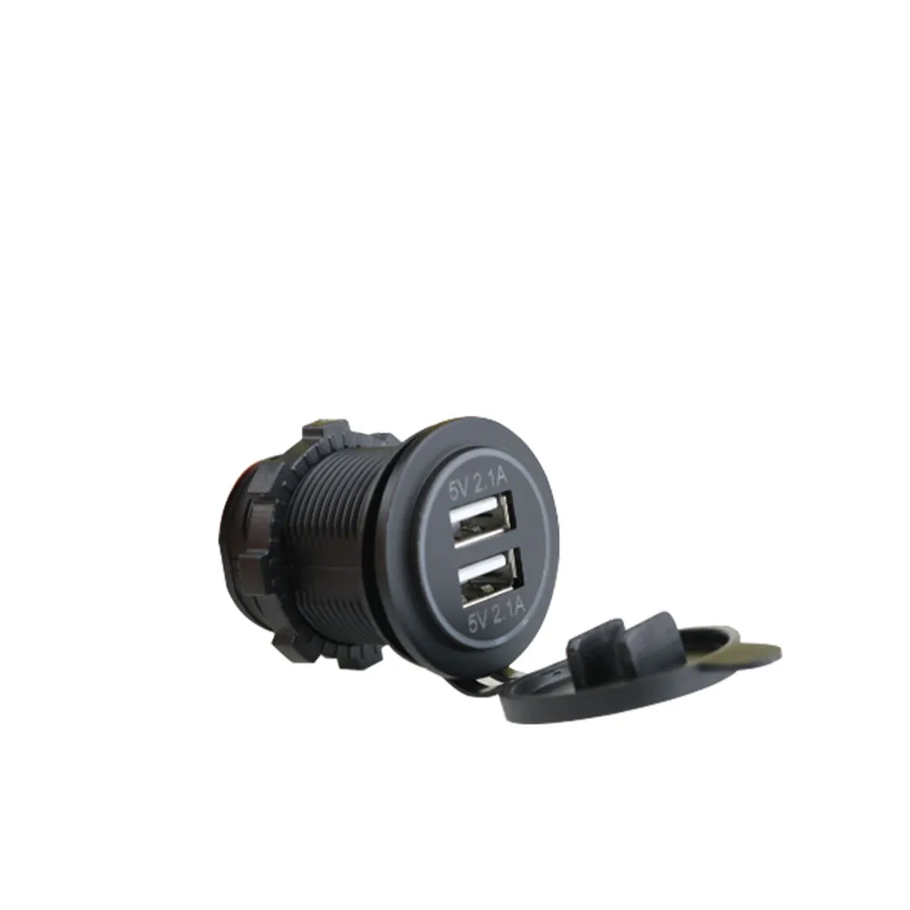 

Universal Waterproof Dual Ports USB Charger 5V 3.1A Blue LED Power Adapter Socket for DC 12V-24V Cars Vehicles