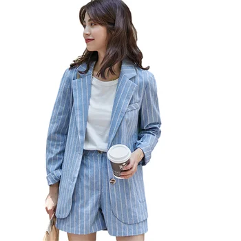 

Women Pant Suit Spring Blazer Pant 2020 Office Wear Women Suits Female Sets Stripe Suit Women 2 Pieces Sets Women Suits