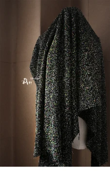 

Wool woven loops, three-dimensional texture, wool, woolen coat, autumn and winter, knitted fabric, designer fabric