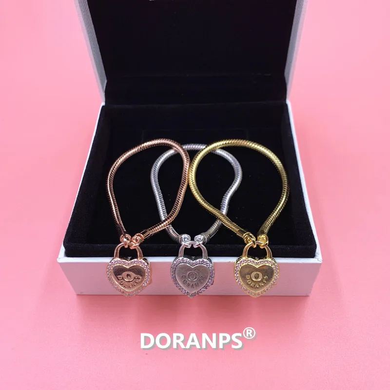 Ювелирные изделия doranps серебро 925 Шарм Подвески Браслеты для женщин браслет рождественские подарки, 1pz
