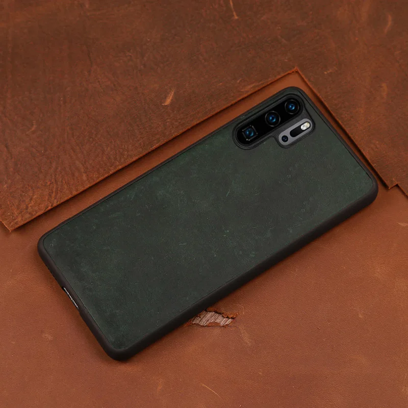 Чехол для телефона из воловьей кожи для huawei Pro P10 P20 P30 lite mate 9 10 20 Pro роскошный чехол из кожи Crazy Horse для Honor 8X9 10 lite чехол - Цвет: Green