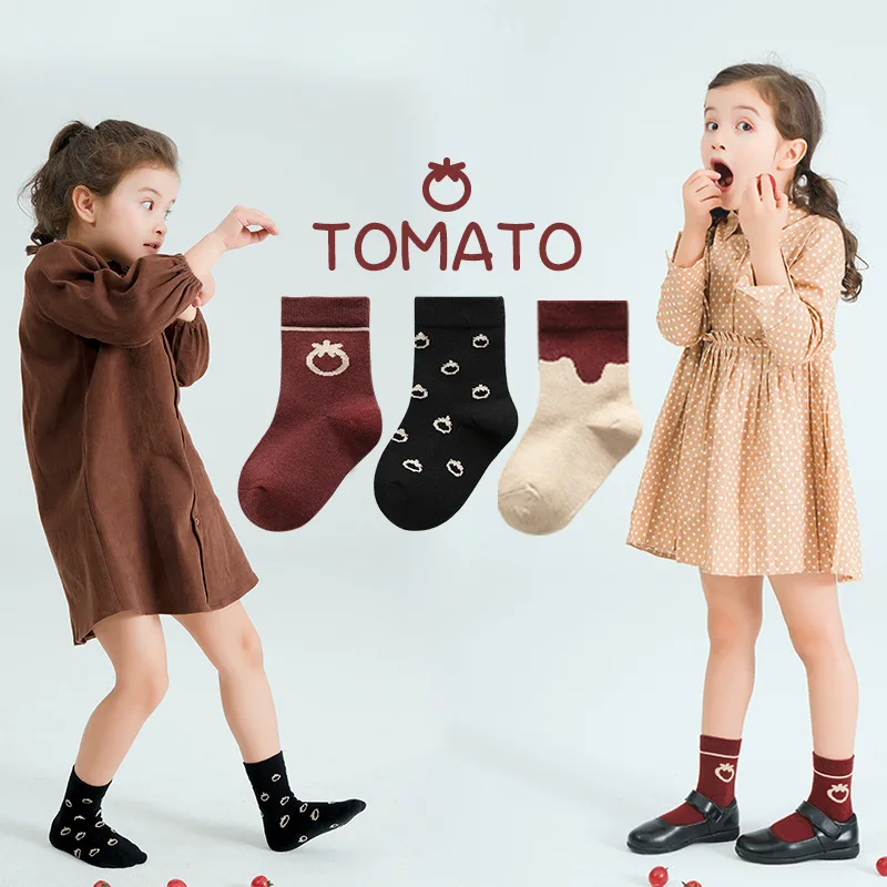 Детские хлопковые носки высокого качества Теплые Зимние Модные полосатые носки в горошек рождественские подарки для детей