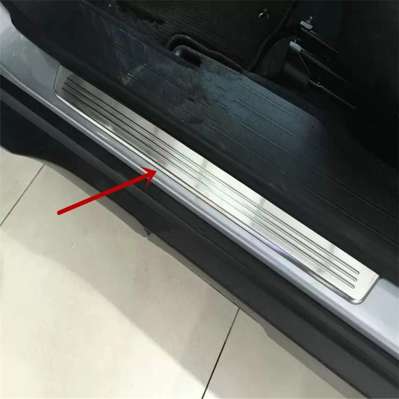 

WELKINRY For Subaru Outback 2014 2015 2016 2017 stainless steel car doorsill threshold scuff guard plate welcoming pedal trim