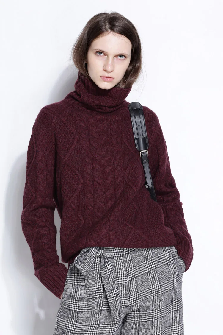 ^*Best Offers brands Winter Knitted Sweater New Style High Collar Cashmere Sweater Korean version Cashmere Pullover Fashion knitted Tops