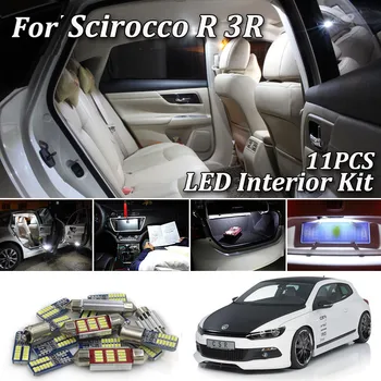 

11x Canbus LED bulb dome map for Volkswagen Accessories for VW scirocco R 3R led lamp interior reading light kit (2009-2018)