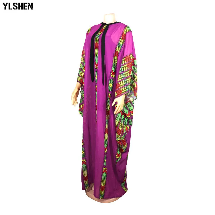 African Dresses For Women Clothes Dashiki Pearl Chiffon Africa Clothing 2019 High Quality Boubou Robe Africaine Party Long Dress 09