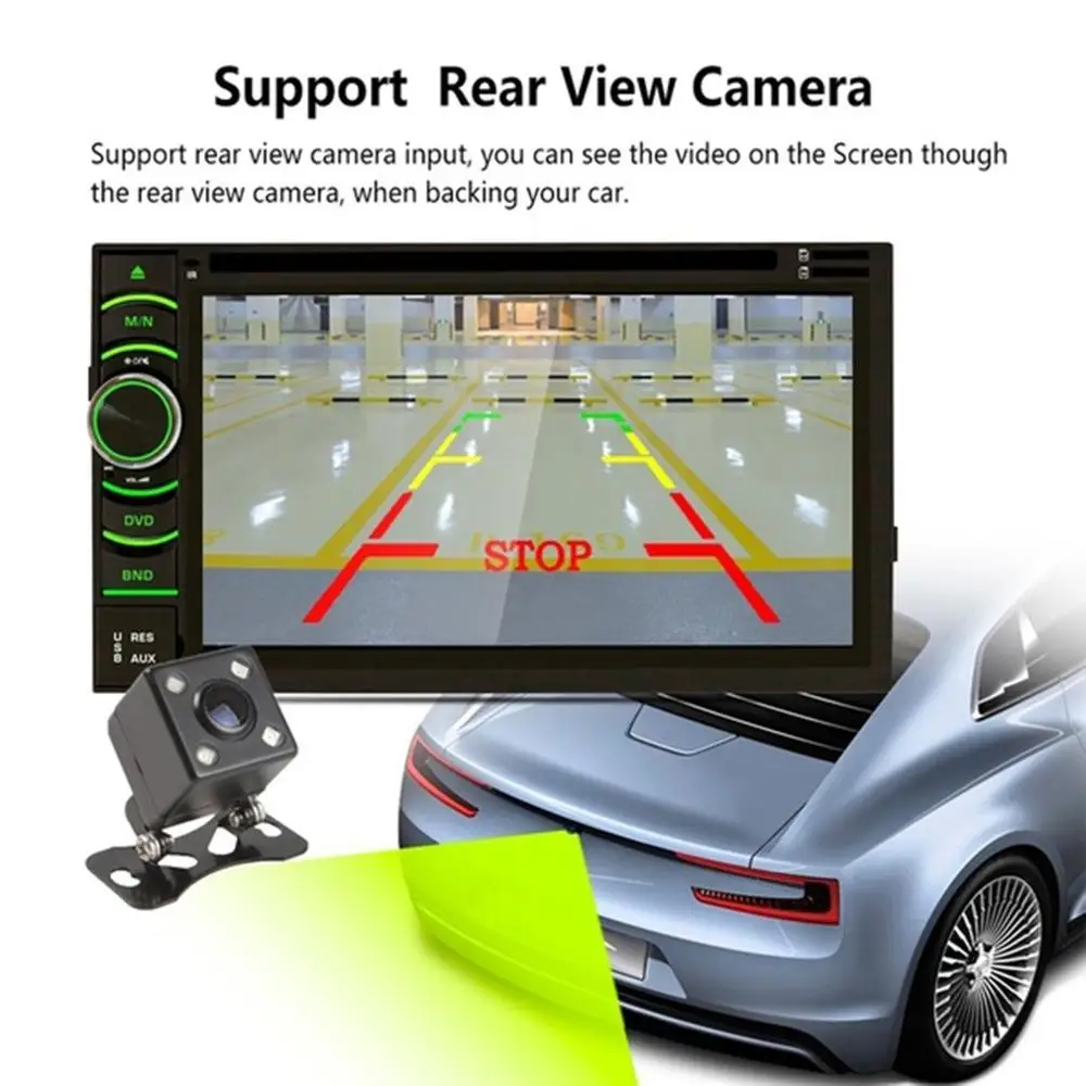 Universal Vehicle Car DVD Player 7 inch HD Touch Screen MP5 Player WiFi Module For Android 6.0 With GPS Radio