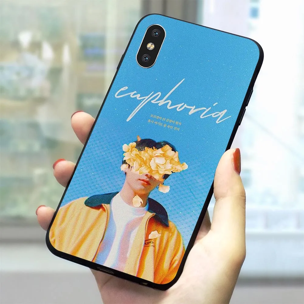 Jungkook Kpop чехол для телефона iPhone 5S XR X 7 девочек от 5 до 8 лет Plus 6 6S SE Xs Max 11 Pro Чехол из