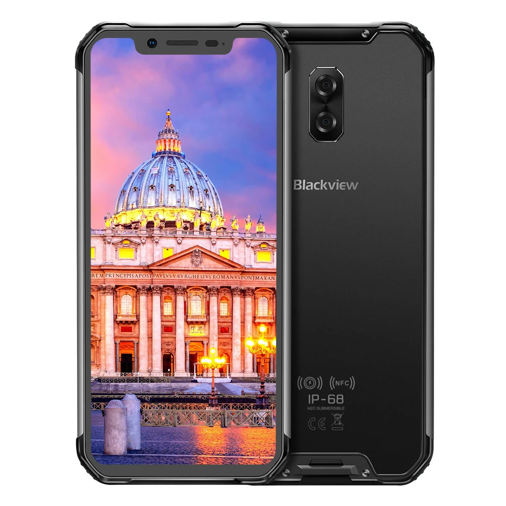 black Blackview BV9600 водонепроницаемый прочный смартфон Helio P70 19:9 FHD AMOLED мобильный телефон 4 Гб+ 64 ГБ Android 9,0 Открытый 4G мобильный телефон - Цвет: black